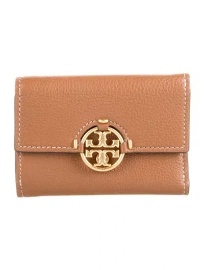 Pre-owned Tory Burch Leather Bifold Wallet In Brown