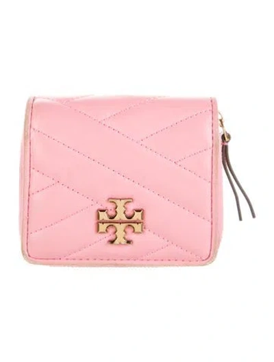 Pre-owned Tory Burch Leather Bifold Wallet In Pink
