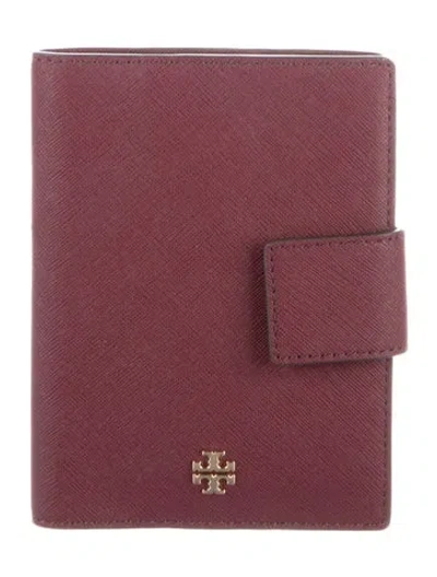 Pre-owned Tory Burch Leather Bifold Wallet In Purple