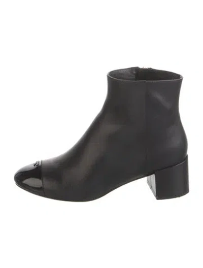 Pre-owned Tory Burch Leather Boots In Black