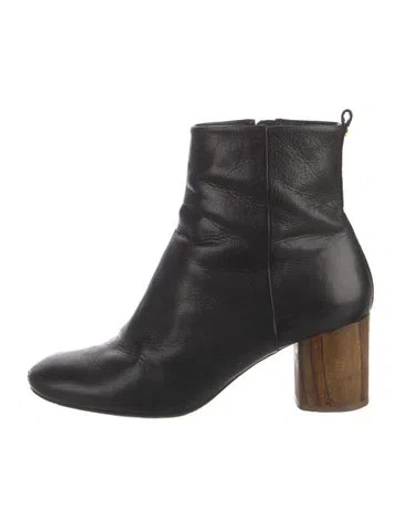 Pre-owned Tory Burch Leather Boots In Black