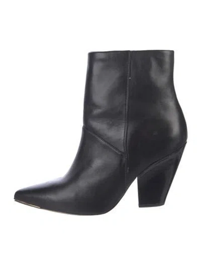 Pre-owned Tory Burch Leather Boots In Black