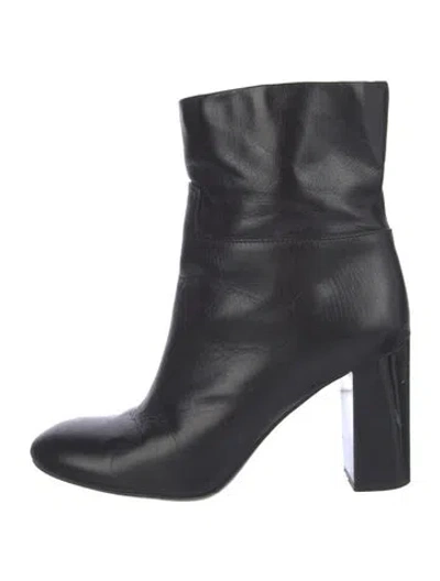 Pre-owned Tory Burch Leather Boots In Black