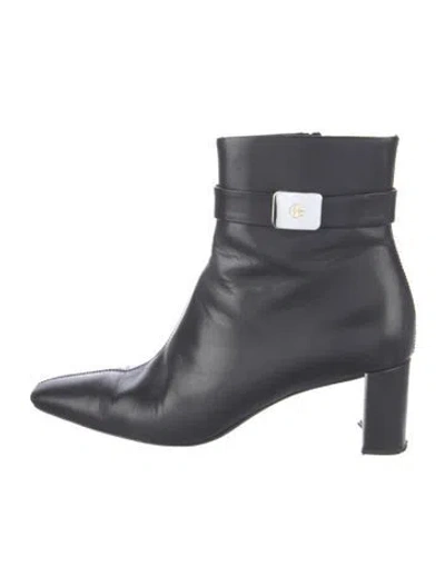 Pre-owned Tory Burch Leather Boots In Black