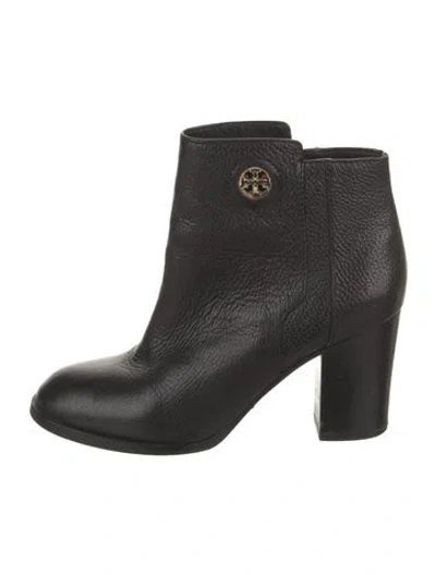 Pre-owned Tory Burch Leather Boots In Black