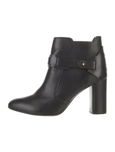 Pre-owned Tory Burch Leather Boots In Black
