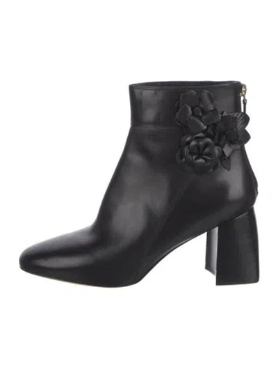 Pre-owned Tory Burch Leather Boots In Black