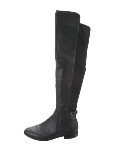 Pre-owned Tory Burch Leather Boots In Black
