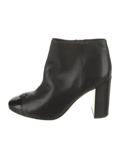 Pre-owned Tory Burch Leather Boots In Black