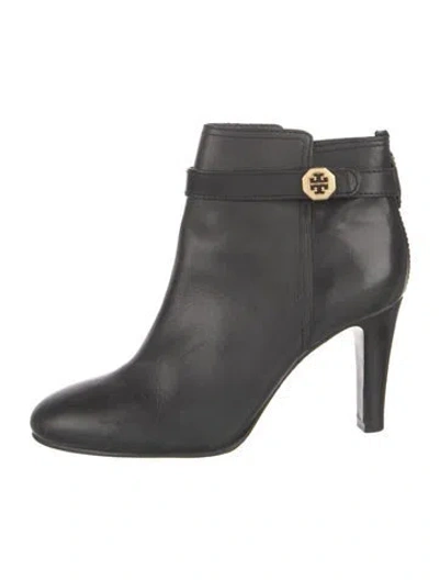 Pre-owned Tory Burch Leather Boots In Black