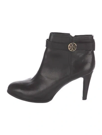 Pre-owned Tory Burch Leather Boots In Black