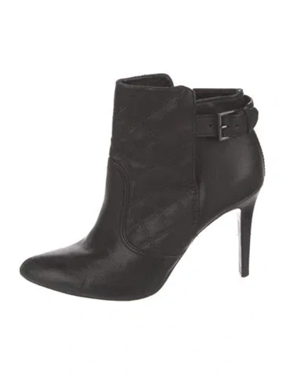 Pre-owned Tory Burch Leather Boots In Black