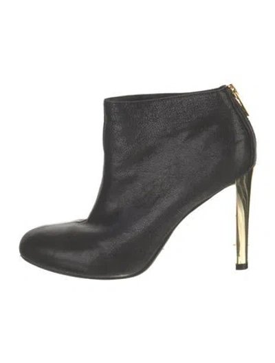 Pre-owned Tory Burch Leather Boots In Black