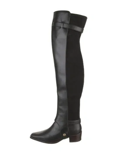 Pre-owned Tory Burch Leather Boots In Black