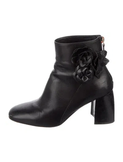 Pre-owned Tory Burch Leather Boots In Black