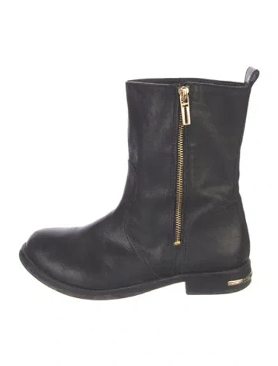 Pre-owned Tory Burch Leather Boots In Black