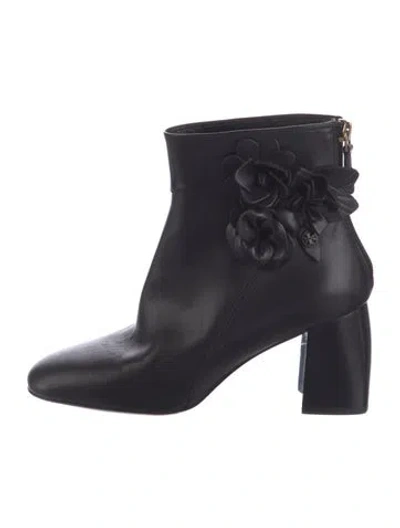 Pre-owned Tory Burch Leather Boots In Black