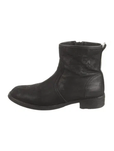 Pre-owned Tory Burch Leather Boots In Black