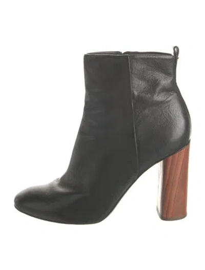 Pre-owned Tory Burch Leather Boots In Black