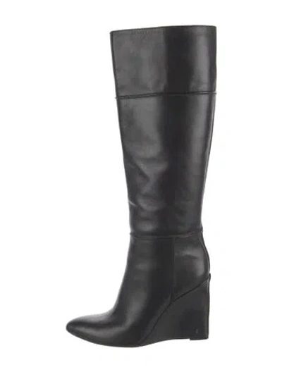 Pre-owned Tory Burch Leather Boots In Black