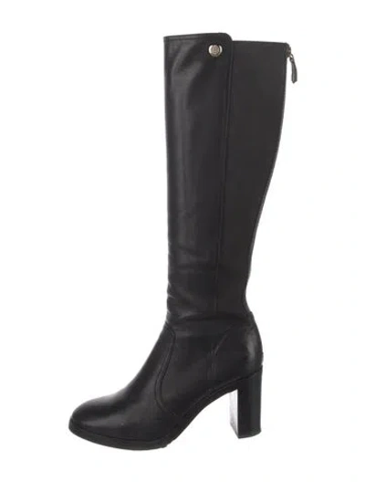 Pre-owned Tory Burch Leather Boots In Black