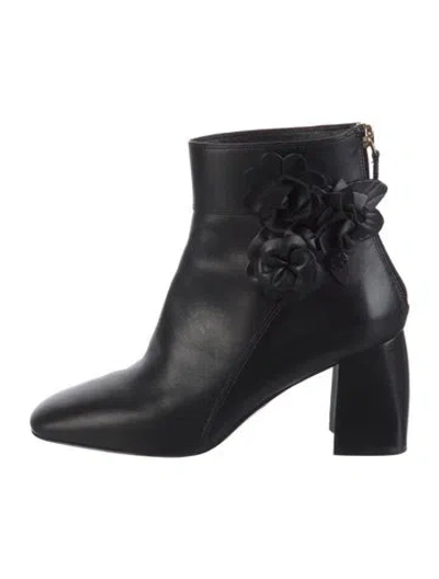 Pre-owned Tory Burch Leather Boots In Black