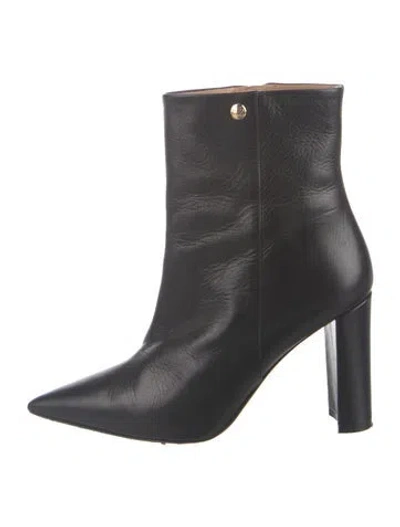 Pre-owned Tory Burch Leather Boots In Black