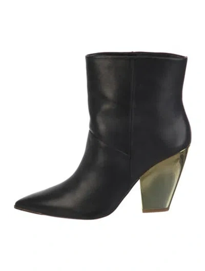 Pre-owned Tory Burch Leather Boots In Black