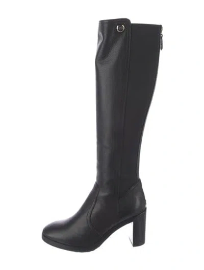 Pre-owned Tory Burch Leather Boots In Black