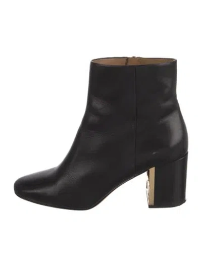 Pre-owned Tory Burch Leather Boots In Black