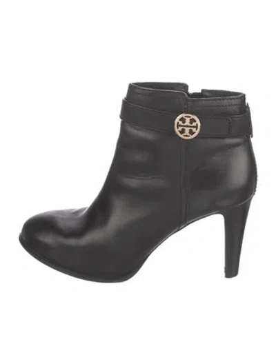 Pre-owned Tory Burch Leather Boots In Black