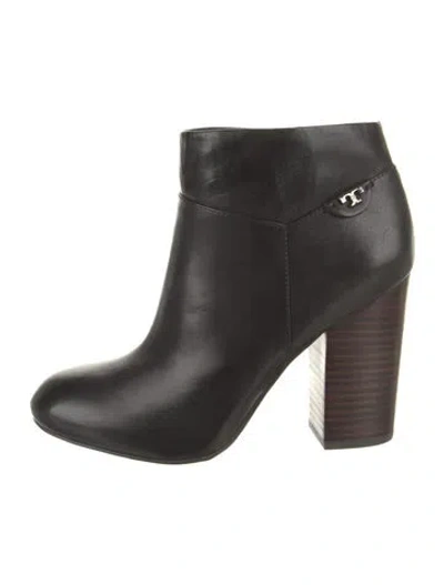 Pre-owned Tory Burch Leather Boots In Black