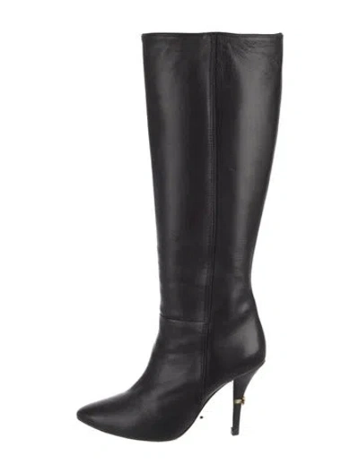 Pre-owned Tory Burch Leather Boots In Black