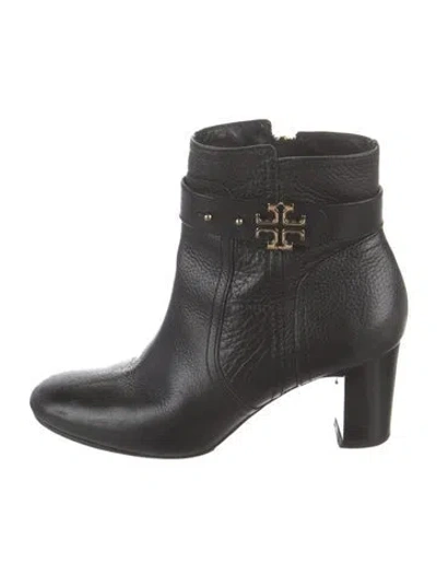 Pre-owned Tory Burch Leather Boots In Black