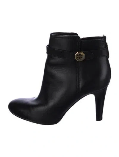 Pre-owned Tory Burch Leather Boots In Black