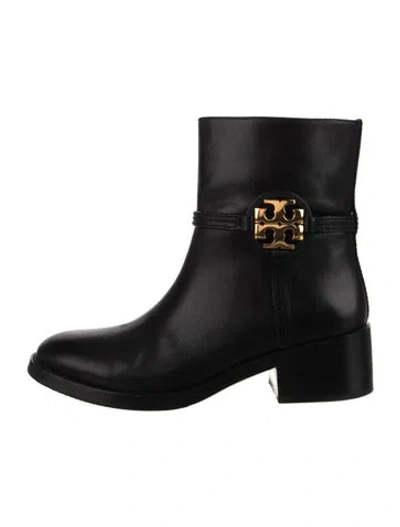 Pre-owned Tory Burch Leather Boots In Black