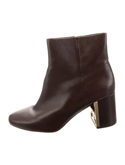 Pre-owned Tory Burch Leather Boots In Black