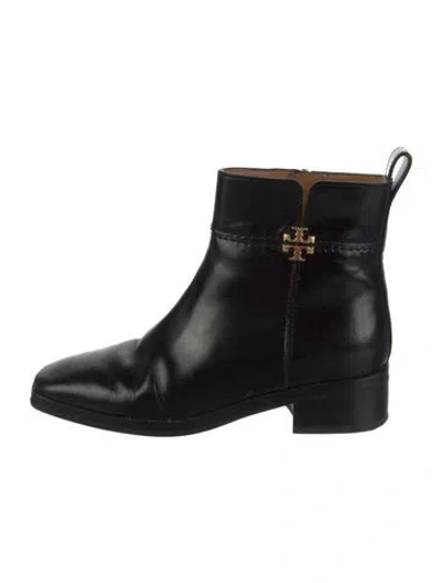Pre-owned Tory Burch Leather Boots In Black