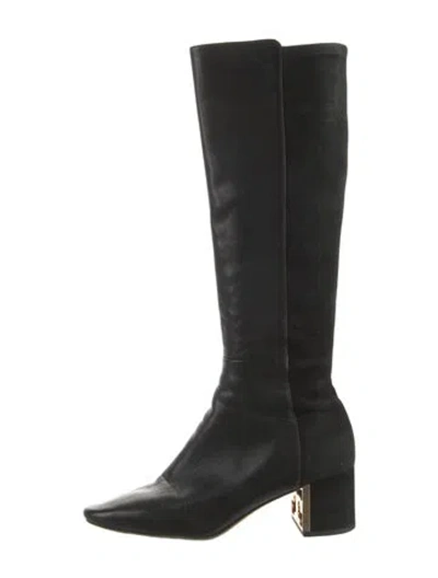Pre-owned Tory Burch Leather Boots In Black