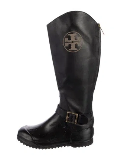 Pre-owned Tory Burch Leather Boots In Black