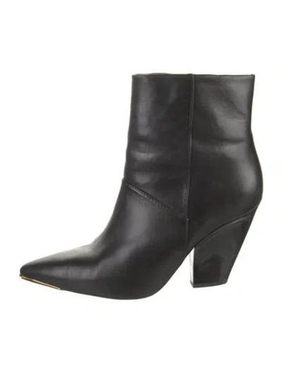 Pre-owned Tory Burch Leather Boots In Black