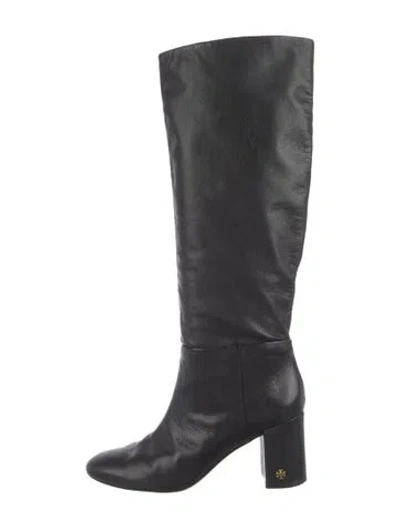 Pre-owned Tory Burch Leather Boots In Black