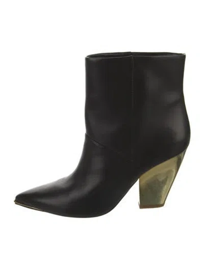 Pre-owned Tory Burch Leather Boots In Black