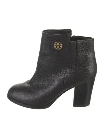 Pre-owned Tory Burch Leather Boots In Black