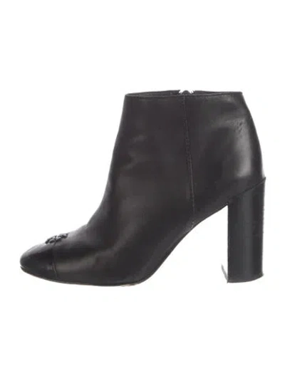 Pre-owned Tory Burch Leather Boots In Black
