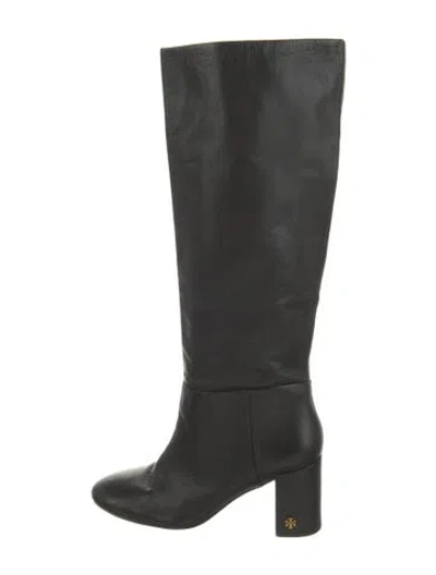 Pre-owned Tory Burch Leather Boots In Black