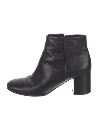 Pre-owned Tory Burch Leather Boots In Black