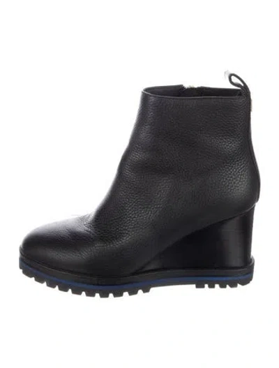 Pre-owned Tory Burch Leather Boots In Black