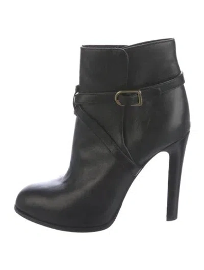 Pre-owned Tory Burch Leather Boots In Black