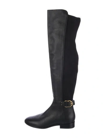 Pre-owned Tory Burch Leather Boots In Black